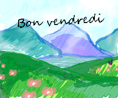 Gif animé Bon vendredi montagnes
